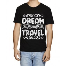 Men's Discover Travel Dream Graphic Printed T-shirt