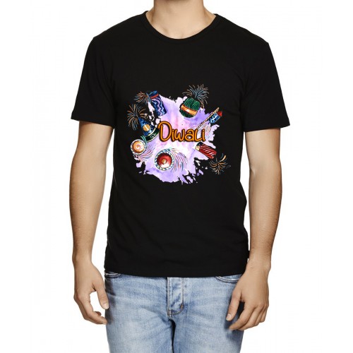 Men's Diwali  Graphic Printed T-shirt