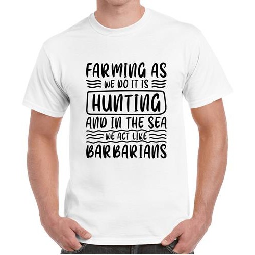 Men's Do Hunting Sea Graphic Printed T-shirt