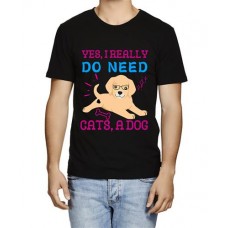 Men's Do Need Cat Graphic Printed T-shirt