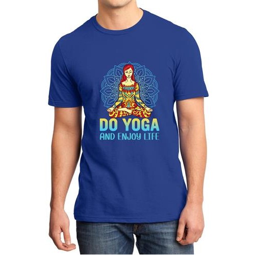 Men's Do Yoga Life Graphic Printed T-shirt