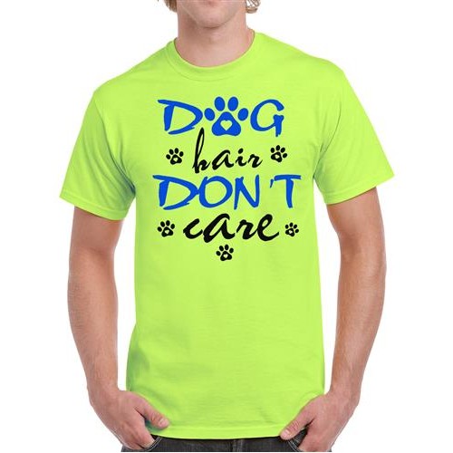 Men's Dog Hair Care Graphic Printed T-shirt