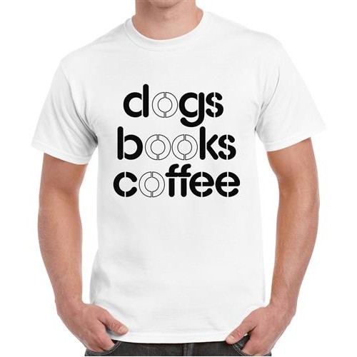 Men's Dogs Books Graphic Printed T-shirt