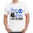 Men's Dogs Books Life Graphic Printed T-shirt