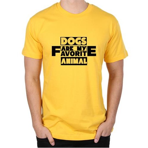 Men's Dogs Favorite Animal Graphic Printed T-shirt