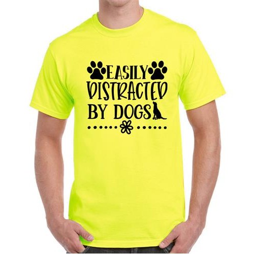 Men's Easily By Dogs Graphic Printed T-shirt