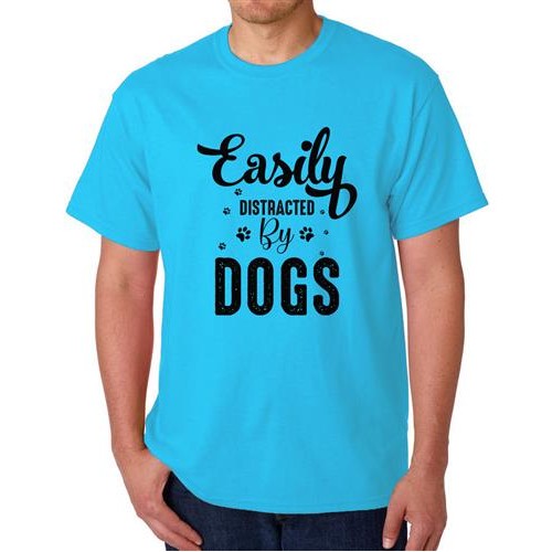 Men's Easily Dogs Graphic Printed T-shirt