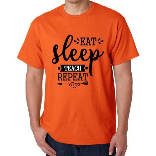 Men's Eat Sleep Repeat Graphic Printed T-shirt