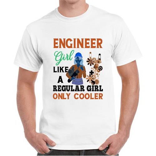 Engineer Girl Like A Regular Girl Only Cooler Graphic Printed T-shirt