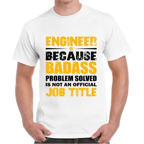 Men's Engineer Badass Graphic Printed T-shirt