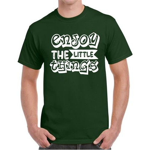 Men's Enjoy Little Thing Graphic Printed T-shirt