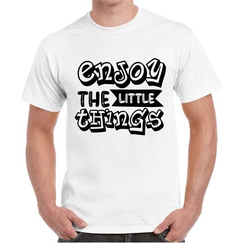 Men's Enjoy Little Thing Graphic Printed T-shirt