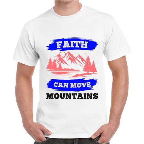 Men's Faith Can Move Graphic Printed T-shirt