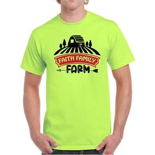 Men's Faith Family Farm Graphic Printed T-shirt