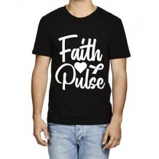 Men's Faith Heart Pulse Graphic Printed T-shirt