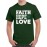Men's Faith Hope Love  Graphic Printed T-shirt