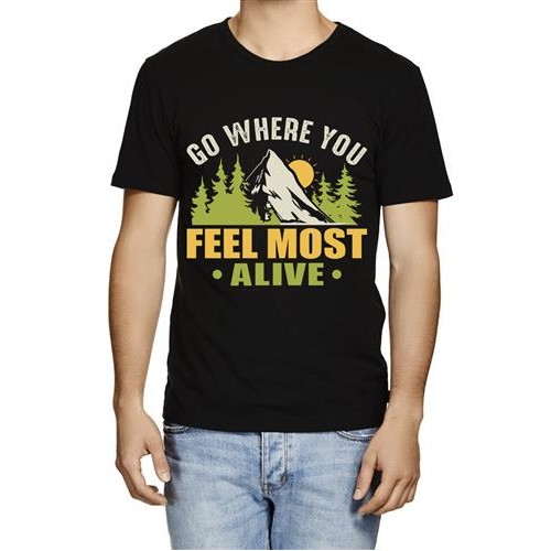 Men's Feel Most Alive Graphic Printed T-shirt
