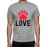 Men's Feet Love Dog Graphic Printed T-shirt