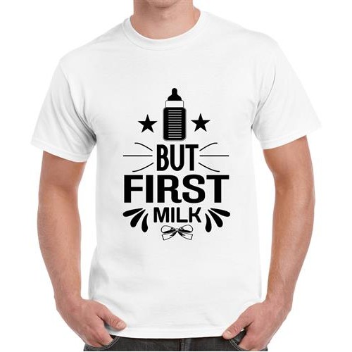 Men's First Milk Graphic Printed T-shirt