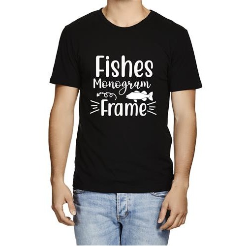 Men's Fishes Frame Graphic Printed T-shirt