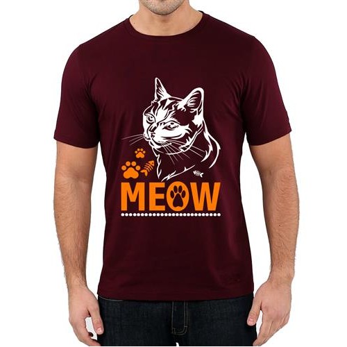 Men's Fist Meow Feet Graphic Printed T-shirt