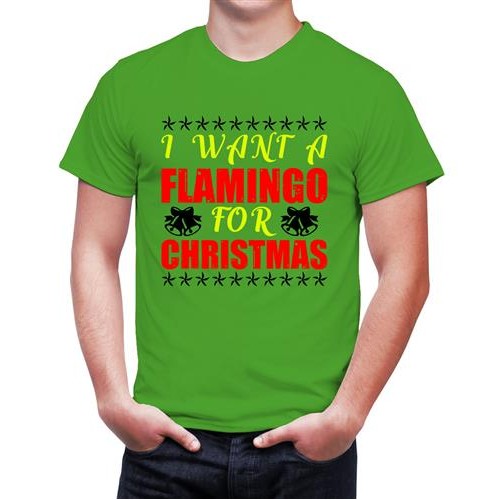 Men's Flaming For Christmas Graphic Printed T-shirt