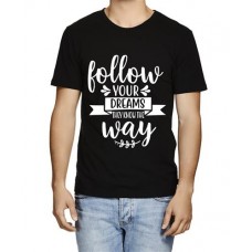 Men's Follow Dreams Way Graphic Printed T-shirt