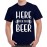 Men's For The Beer Here Graphic Printed T-shirt