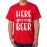 Men's For The Beer Here Graphic Printed T-shirt