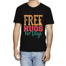 Men's Free Dogs Hugs Graphic Printed T-shirt