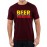 Men's Freedom Beer Graphic Printed T-shirt