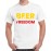 Men's Freedom Beer Graphic Printed T-shirt