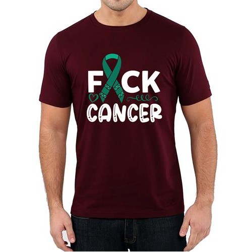 Men's Fuck Cancer Graphic Printed T-shirt