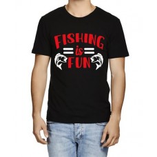 Men's Fun Is Fishing Graphic Printed T-shirt