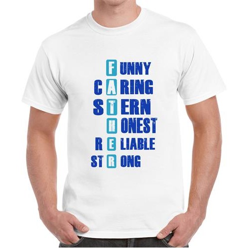 Men's Funny Father Graphic Printed T-shirt