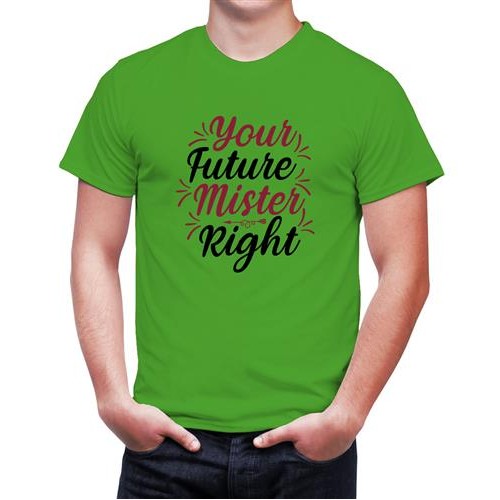Men's Future Mister Right Graphic Printed T-shirt