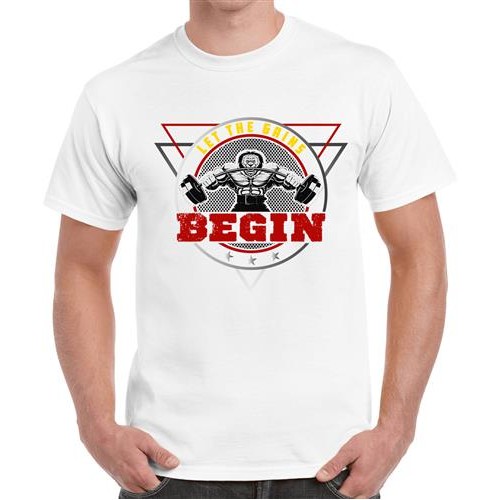 Men's Gains Begin Graphic Printed T-shirt