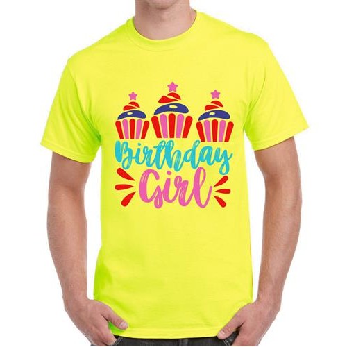 Men's Girl Birthday Graphic Printed T-shirt