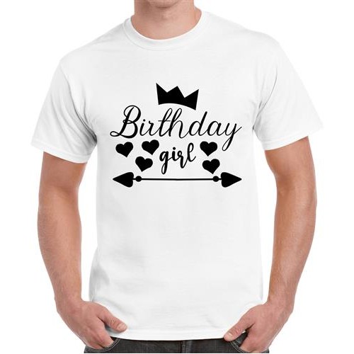 Men's Girl Birthday Love Graphic Printed T-shirt