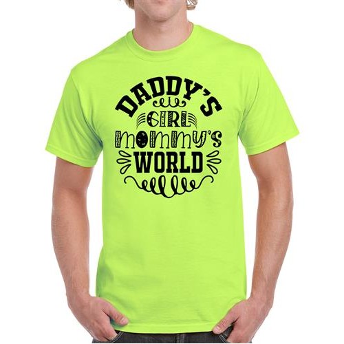 Men's Girl Daddy World Graphic Printed T-shirt