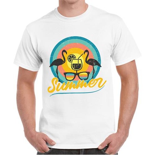 Men's Glass Summer Graphic Printed T-shirt