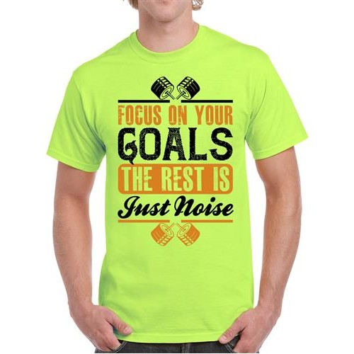 Men's Goals Rest Is Noise Graphic Printed T-shirt