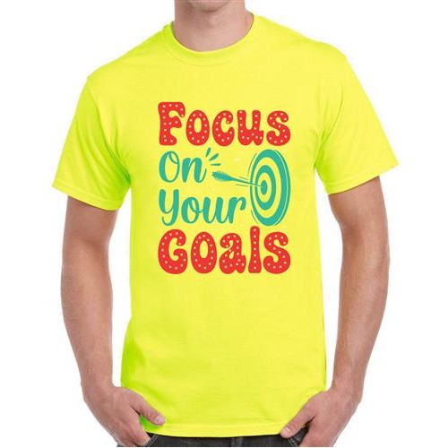 Men's Goals Your Focus Graphic Printed T-shirt