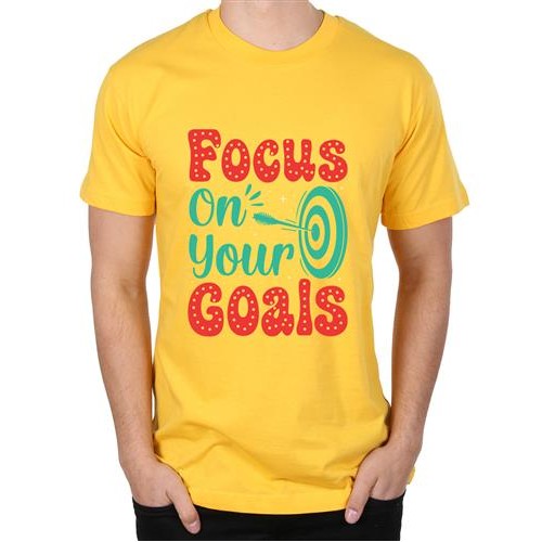 Men's Goals Your Focus Graphic Printed T-shirt