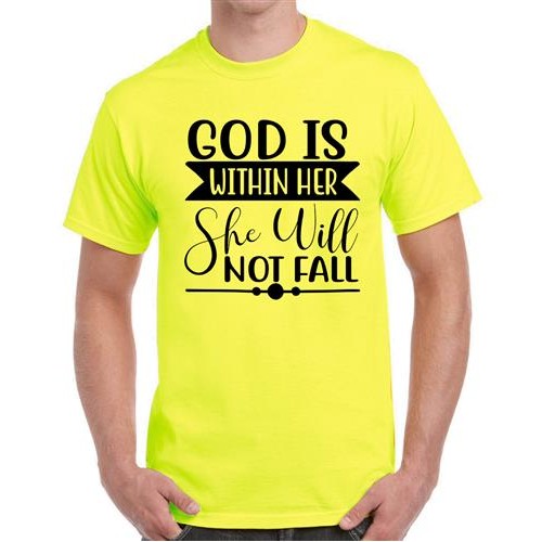 Men's God Fall Will Graphic Printed T-shirt