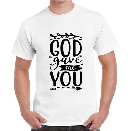 Men's God Gave Me Graphic Printed T-shirt