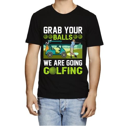 Men's Going Golfing Graphic Printed T-shirt
