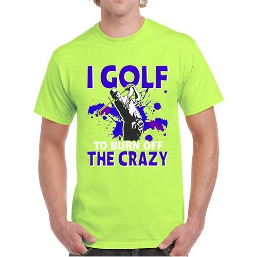 Men's Golf Crazy Off Graphic Printed T-shirt