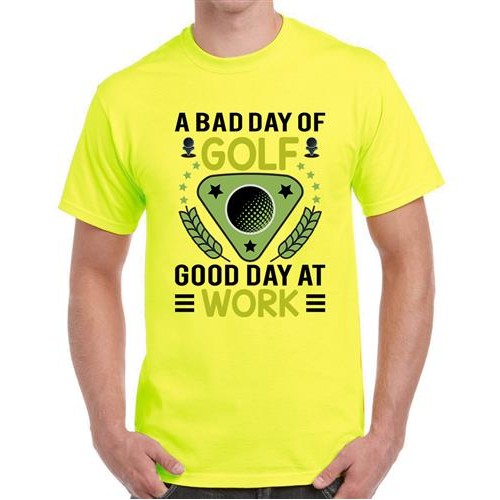 Men's Golf Day Work Graphic Printed T-shirt