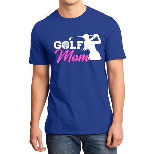 Men's Golf Mom Graphic Printed T-shirt
